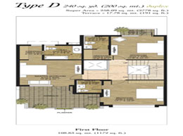 Floor Plans First Floor :	108.83 sq. mt. (1172 sq. ft.)