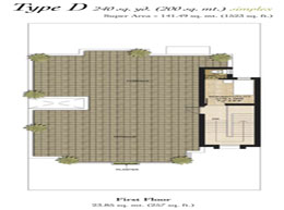 Floor Plans First Floor :	23.85 sq. mt. (257 sq. ft.)