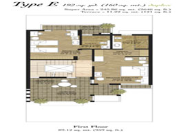 Floor Plans First Floor :	89.12 sq. mt. (959 sq. ft.)