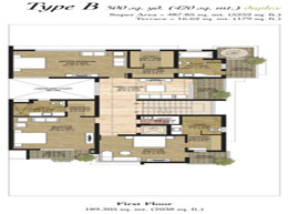 Floor Plans First Floor 	:	189.305 sq. mt. (2038 sq. ft.)