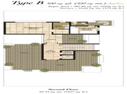 Floor Plans Second Floor 	:	94.44 sq. mt. (1017 sq. ft.)