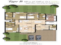 Floor Plans Ground Floor 	:	217.55 sq. mt. (2342 sq. ft.)