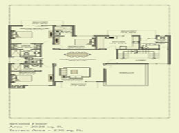 Floor Plans Second Floor 	:	Area - 2028 sq. ft.