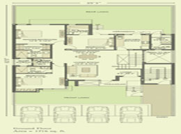 Floor Plans Ground Floor 	:	Area - 1716 sq. ft.