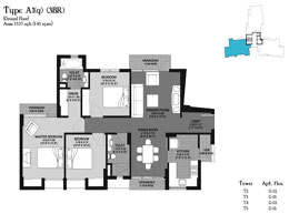 Floor Plans Type A1[g] : 143 sqm (1537 sq.ft.)