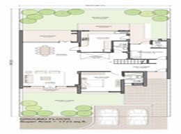 Floor Plans Ground Floor : Super Area - 1725 sq. ft.
