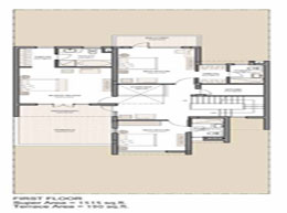 Floor Plans First Floor&nbsp;: Super Area - 1515 sq. ft. Terrace Area - 190 sq. ft.