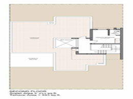 Floor Plans Second Floor : Super Area - 455 sq. ft. Terrace Area - 885 sq. ft.
