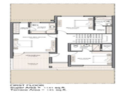 Floor Plans Ground Floor : Super Area - 1291 sq. ft.