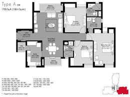 Floor Plans Type A | 158.46sqm(1705sqft) 