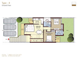 Floor Plans Ground Floor :	160.00 sq. mt. (1722.2 sq. ft.)