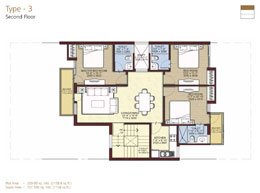 Floor Plans Second Floor :	160.00 sq. mt. (1722.2 sq. ft.)