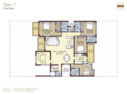 Floor Plans First Floor :	425.550 sq. mt. (4580.58 sq. ft.)
