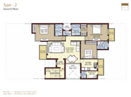 Floor Plans Second Floor :	300.00 sq. mt. (338 sq. ft.)