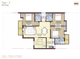 Floor Plans First Floor :	200.00 sq. mt. (2158.8 sq. ft.)