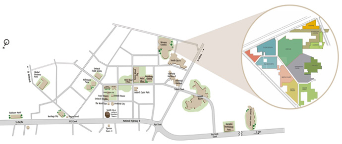 Nirvana Country Gurgaon Location Map