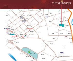 The Residences Residential Noida Location Map