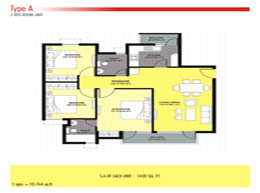 Floor Plans Type A 3 BED ROOM UNIT