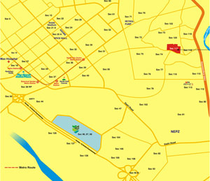 UNI Homes Residential Noida Location Map