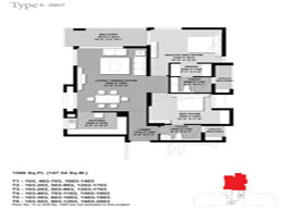 Floor Plans Type B-2BR2T 	1588 Sq.ft	147.54 Sq.m